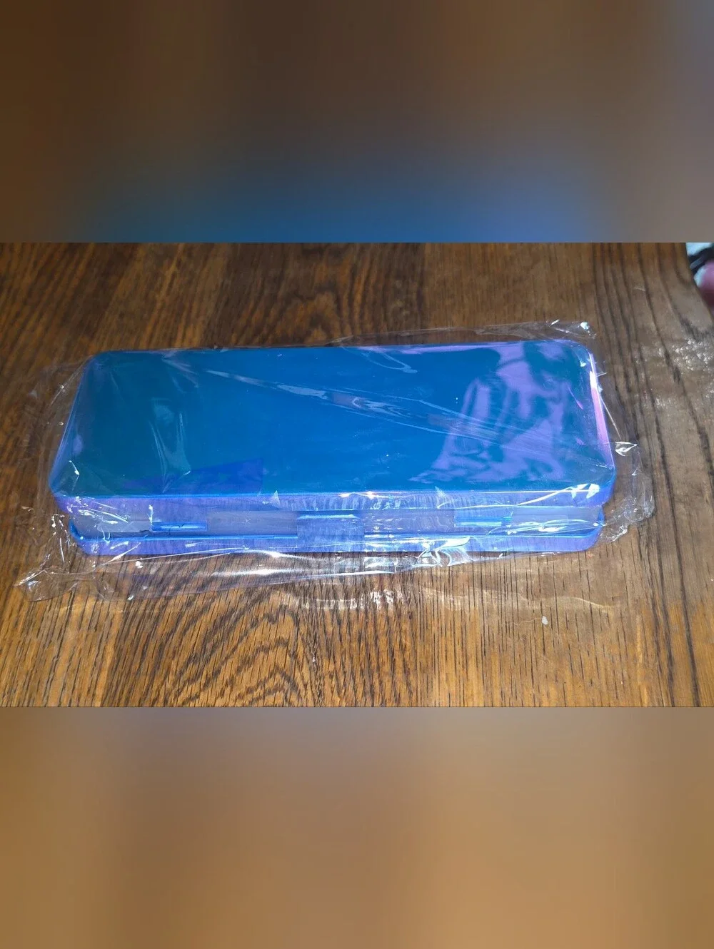 Portable Double-Sided  Large Capacity Pencil Case- Iridescent Blue BNIB